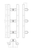 Installation Instruction 84 inch PostMount Offset Ladder Pull Handle with 3-hole mounting - Back-to-Back (Matte White Powder Coated Finish)