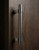 Pro-Line Collar Mounted Series: PostMount Offset Pull Handle - Back-to-Back, Matte Gunmetal Grey Finish, 316 Exterior Grade Stainless Steel Alloy