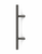 Pro-Line Extra Length Series: 45º Offset Ladder Pull Handle - Back-to-Back, Matte Gunmetal Grey Finish, 316 Exterior Grade Stainless Steel Alloy