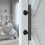 Barn Door Pull and Flush Tubular Door Handle Set (Black Powder Stainless Steel Finish)