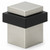 Square Floor Mount Door Stop 03, Brushed Satin Stainless Steel