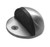 Half Dome Floor Mount Door Stop, Brushed Satin Stainless Steel