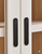 Low-Profile Back-to-Back Sliding  Door Pull (Black Powder Stainless Steel Finish)