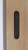 Low-Profile Back-to-Back Sliding  Door Pull (Black Powder Stainless Steel Finish) mockup on wood door