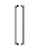 1" x 1" Square  Pull Handle - Back-to-Back  (Polished Stainless Steel Finish)