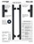 Specification Chart Pro-Line Series:  Ladder Pull Handle - Back-to-Back, Matte Black Powder Coated Finish,  316 Exterior Grade Stainless Steel Alloy