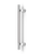 Pro-Line Series: PostMount Offset Pull Handle - Back-to-Back, Brushed Satin Finish / Polished Stainless Steel Ends, 316 Exterior Grade Stainless Steel Alloy