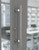 Pro-Line Series: PostMount Offset Pull Handle - Back-to-Back, Brushed Satin Finish / Polished Stainless Steel Ends, 316 Exterior Grade Stainless Steel Alloy