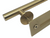 Barn Door Pull and Flush Tubular Door Handle Set (Satin Brass Stainless Steel Finish)