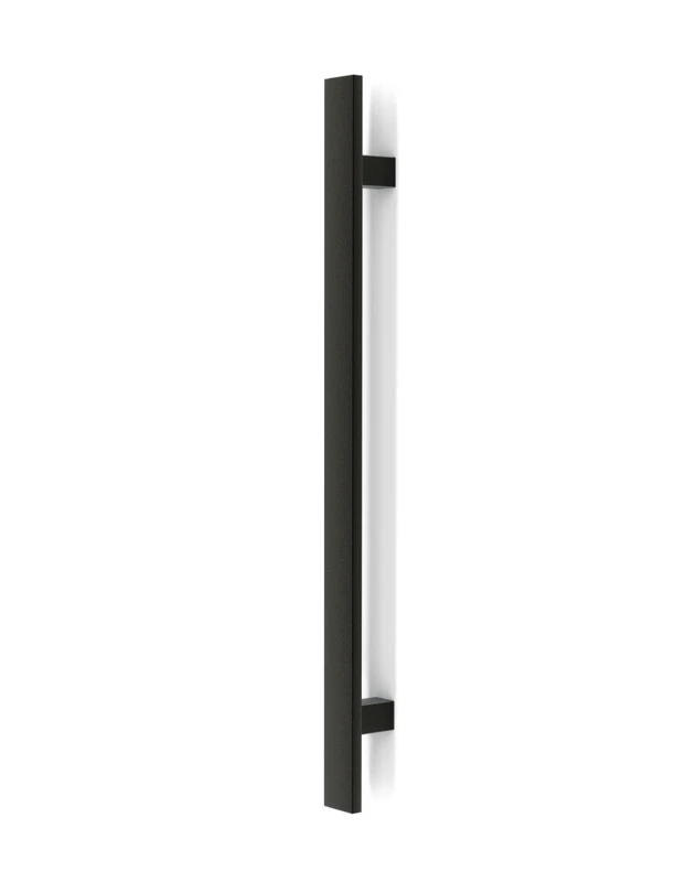 Flat Bar Ladder Pull Handle - Back-to-Back (Matte Black Powder Coated Stainless Steel Finish)