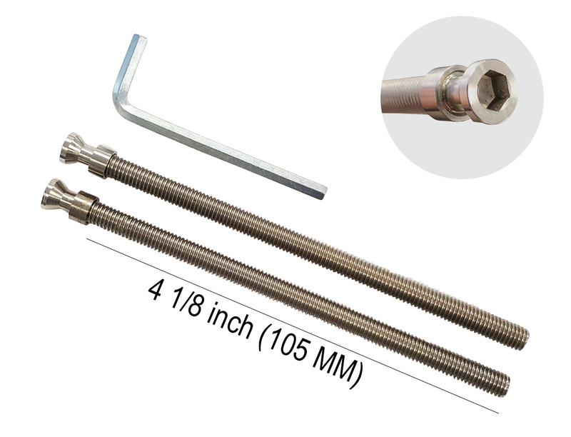 Pro-Line Series - M8 x 120mm Screws, 2 pack, Stainless Steel, Suitable for 2-3/4" up to 3-1/4" thick door