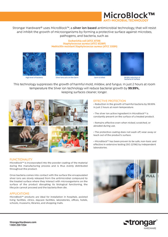 Anti-microbial - Micro Block™ Back-to-Back Ladder Pull Handle