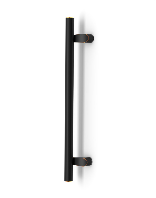 Pro-Line Series: Pro-Line Series: PostMount Offset Pull Handle - Back-to-Back, Oil Rubbed Bronze Finish, 316 Exterior Grade Stainless Steel Alloy