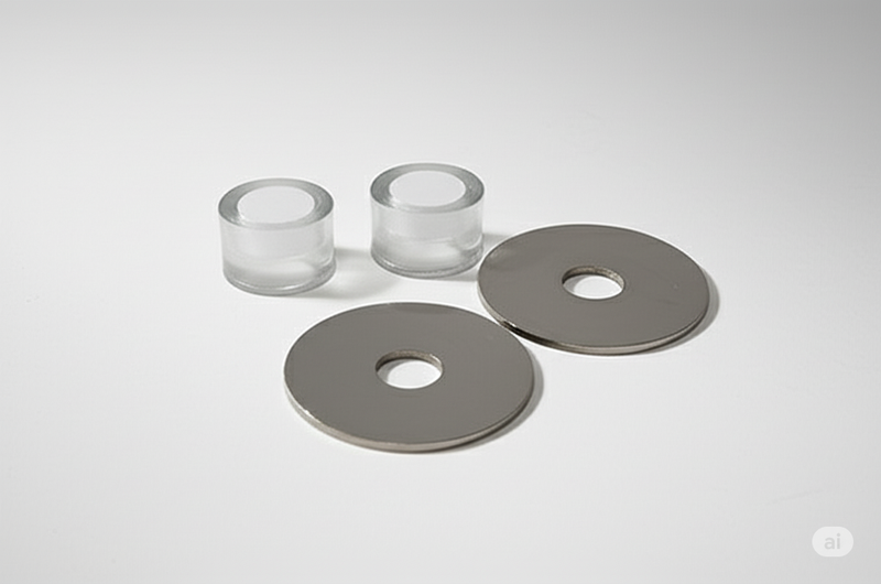 1-1/4" - Metal Gaskets (Washers) and Plastic Bushings for Pro-line Series Back-to-Back Ladder Pull Handles, Stainless Steel, Pack of  2