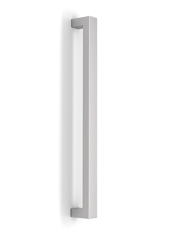 Refrigerator and Appliance: 1.5" x 1" Rectangular Pull Handle, Brushed Satin US32D/630 Finish, 316 Grade Stainless Steel Alloy
