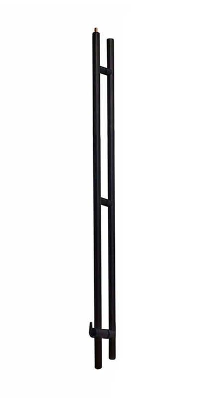Pro-Line Series: 84" Upwards Locking Ladder Pull Handle - Back-to-Back, Matte Black Powder Coated Finish, 316 Exterior Grade Stainless Steel Alloy