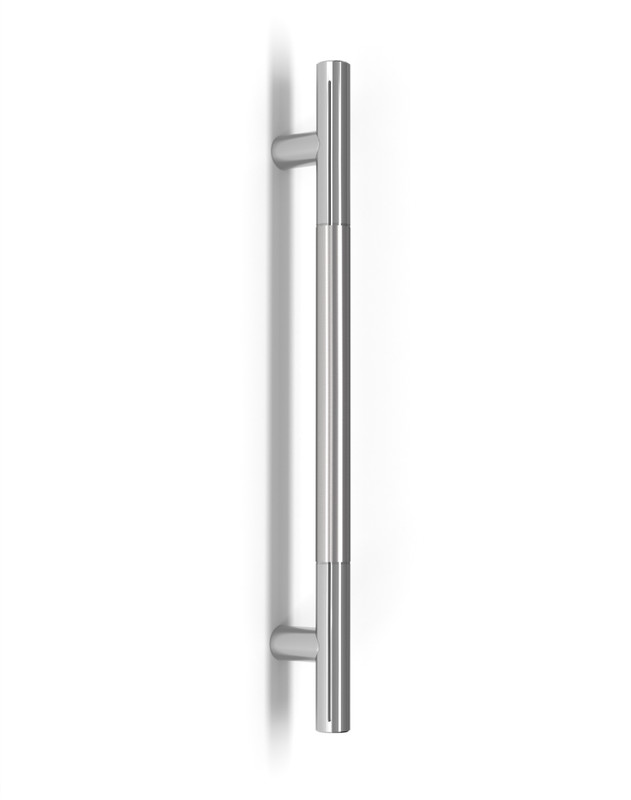 Refrigerator and Appliance: Ladder Pull Handle, Brushed Satin Grip with Polished Finished Ends, 304 Grade Stainless Steel Alloy 
