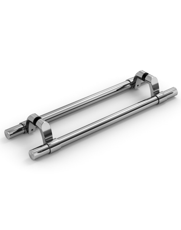 Pull Handle Post PostMount Offset Pull Handle with Collar - Back-to-Back, Polished US32 ...