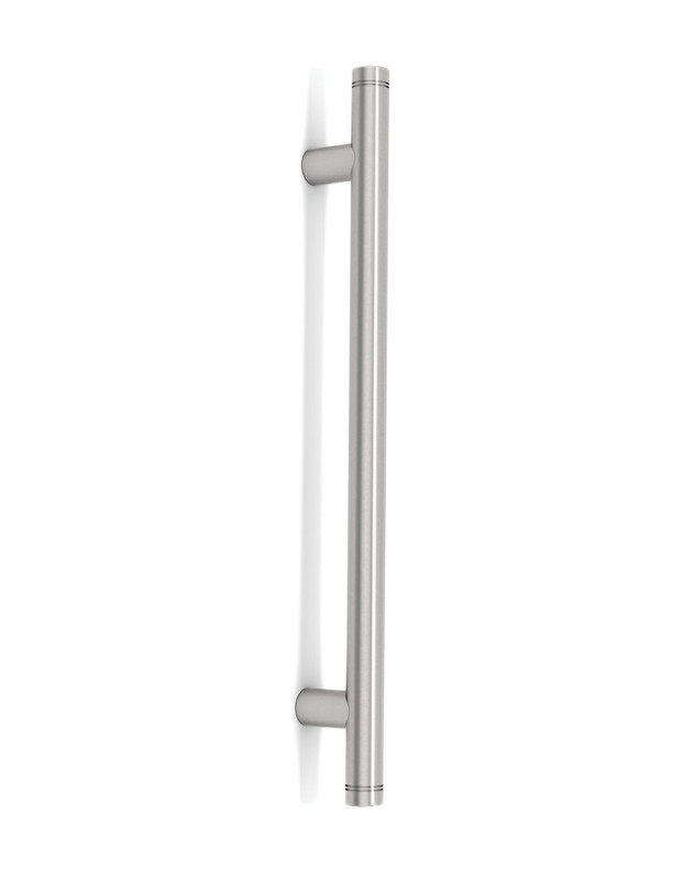 Pro-Line Grooved Series: One Sided Ladder Pull Handle, Brushed Satin US32D/630 Finish, 304 Grade Stainless Steel Alloy