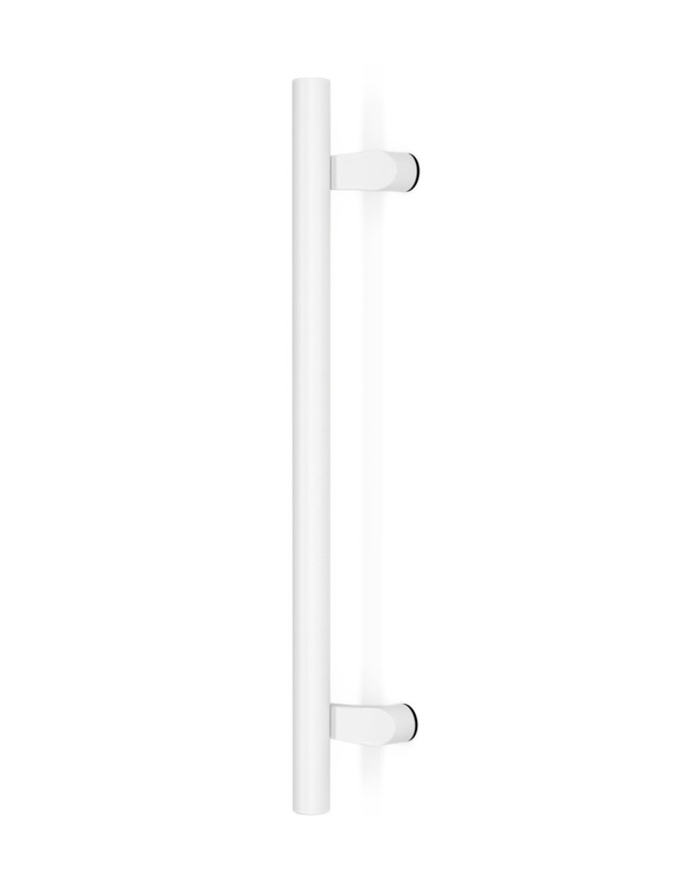 Pro-Line Series: Pro-Line Series: PostMount Offset Pull Handle - Back-to-Back, White Powder Coated Finish, 316 Exterior Grade Stainless Steel Alloy