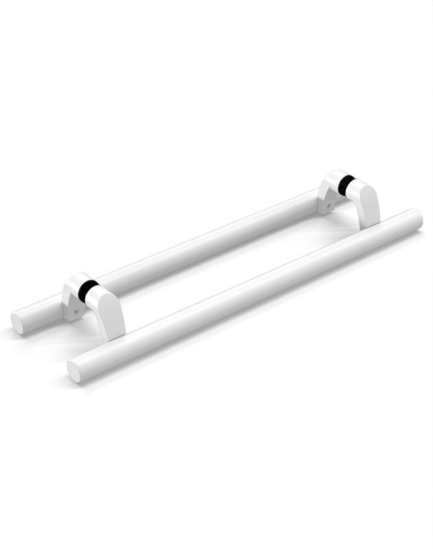 Pull Handle Post Post Mount Offset SS316 Pull Handle - White Powder Coated