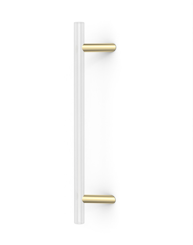 45º Offset Posts for Ladder Pulls , Satin Brass Finish