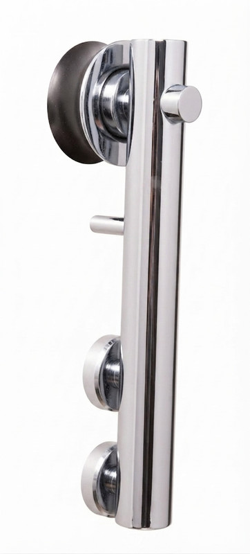 Lumina-WF Barn Door Roller, Polished US32/629 Finish, 304 Grade Stainless Steel Alloy