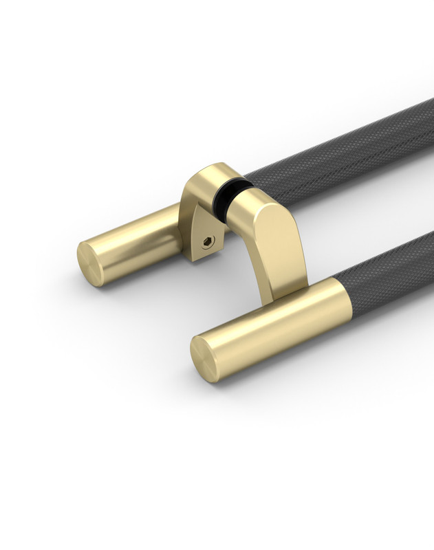 Pull Handle Post Pro-Line Designer Series: Knurled PostMount Offset Pull Handle - Back ...
