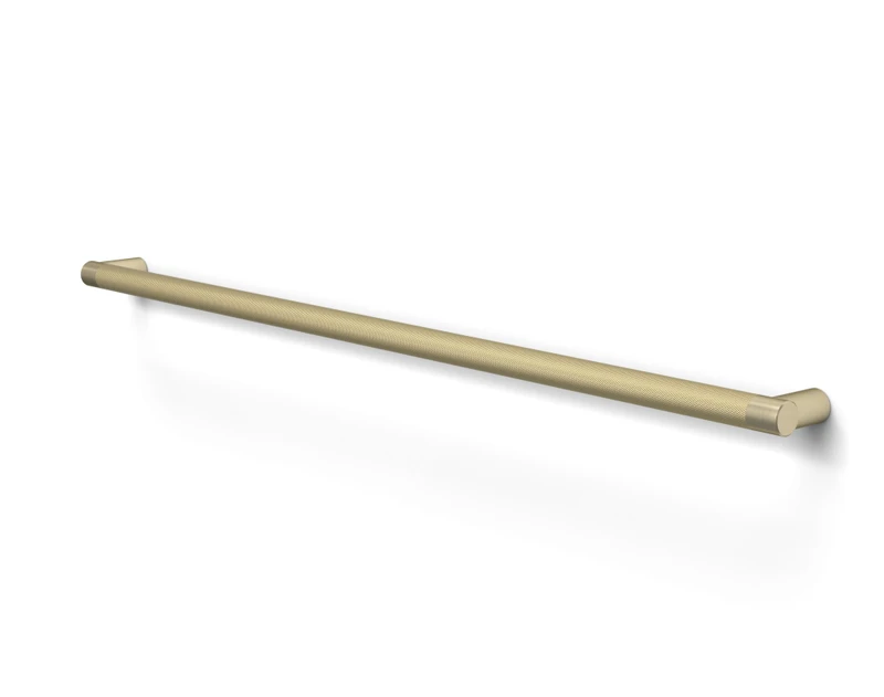 Pro-Line Knurled Series: Push Bar Handle, Satin Brass Finish, 316 Grade Stainless Steel Alloy