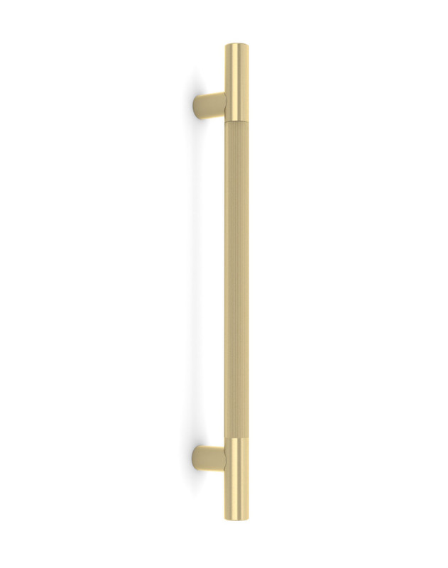 Refrigerator and Appliance: Fluted Ladder Pull Handle, Satin Brass Finish, 316 Grade Stainless Steel Alloy