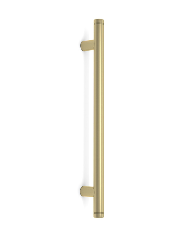 Refrigerator and Appliance: Grooved Ladder Pull Handle, Satin Brass Finish, 304 Grade Stainless Steel Alloy