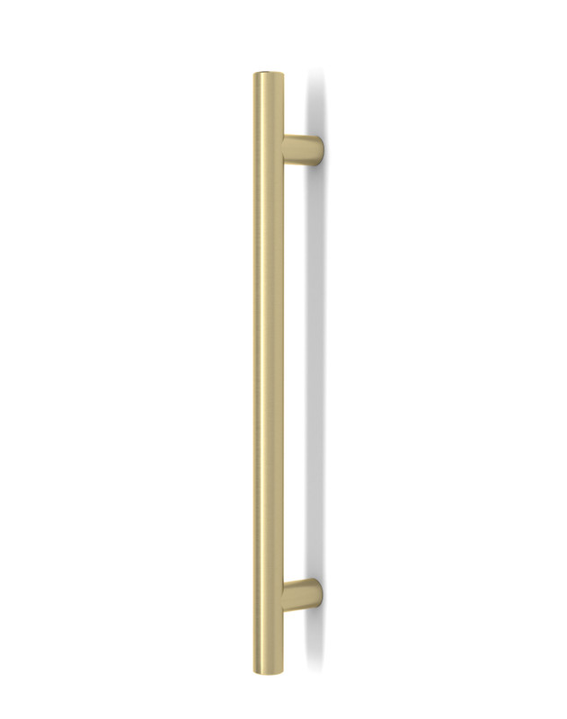 Pro-Line Series: Ladder Pull Handle - Back-to-Back, Satin Brass Finish, 304 Grade Stainless Steel Alloy