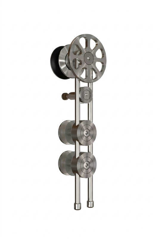 Spinner-WF Barn Door Roller, Brushed Satin US32D/630 Finish, 304 Grade Stainless Steel Alloy