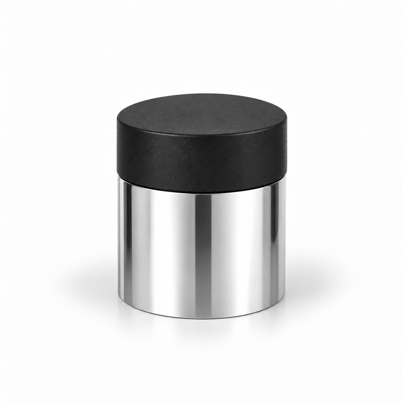 Door Bumper- Round-01, Polished US32/629 Finish, 304 Grade Stainless Steel Alloy 