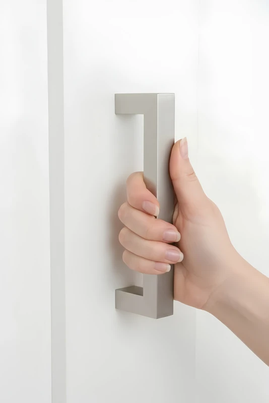 Barn Door Pull and Flush Square Door Handle Set, Brushed Satin US32D/630 Finish, 304 Grade Stainless Steel Alloy (FINAL SALE)
