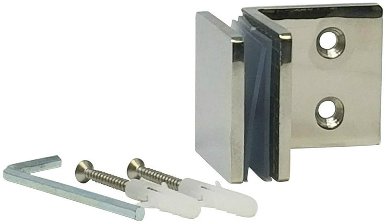 90 Degree Fixed Panel Square Clamp (Polished Stainless Steel Finish)