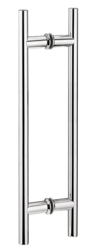 Shower Door 10" Ladder Style Back-to-Back Pull Handle,  3/4" diameter (Polished Stainless Steel Finish)
