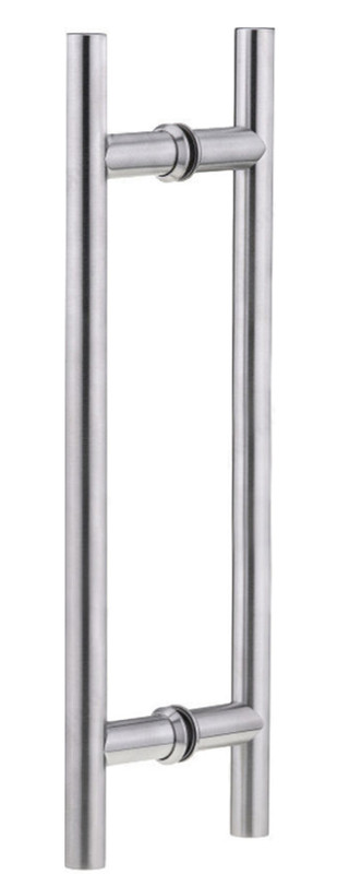 Shower Door 10" Ladder Style Back-to-Back Pull Handle,  3/4" diameter (Brushed Satin Stainless Steel Finish)