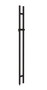 Pro-Line Series: 60" Locking Ladder Pull Handle - Back-to-Back, Matte Black Powder Coated Finish, 316 Exterior Grade Stainless Steel Alloy
