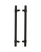 Pro-Line Collar Mounted Series: Ladder Pull Handle - Back-to-Back, Matte Black Powder Coated Finish, 304 Grade Stainless Steel Alloy