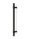 Pro-Line Collar Mounted Series: Ladder Pull Handle - Back-to-Back, Matte Black Powder Coated Finish, 304 Grade Stainless Steel Alloy