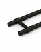 Pro-Line Collar Mounted Series: Ladder Pull Handle - Back-to-Back, Matte Black Powder Coated Finish, 304 Grade Stainless Steel Alloy