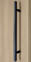 Product Image Pro-Line Series: Ladder Pull Handle with Floating Necked Posts - Back-to-Back, Matte Black Powder Coated Finish, 304 Grade Stainless Steel Alloy