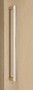One Sided 1" x 1" Square Pull Handle, Polished US32/629 Finish, 304 Grade Stainless Steel Alloy