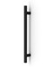 Pro-Line Series: Ladder Pull Handle - Back-to-Back, Solid Pull Bar, Black Anodized Aluminum, 315/711