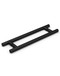 Pro-Line Series: Ladder Pull Handle - Back-to-Back, Solid Pull Bar, Black Anodized Aluminum, 315/711