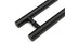 Close-up  Ladder Pull Handle - Back-to-Back (Black Powder Stainless Steel Finish)