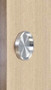 Round Handle Back-to-Back - 2.5" Diameter - For Wood and Glass Doors (Brushed Satin Stainless Steel Finish)