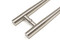 Close-up Hour Glass Ladder Pull Handle - Back-to-Back (Brushed Satin Stainless Steel Finish)