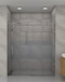 AquaLine III Series - Frameless Sliding Shower Door Hardware Track Kit, Polished US32/629 Finish, 304 Grade Stainless Steel Alloy - mockup on glass door